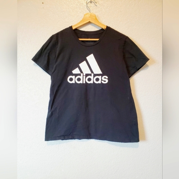 💚5/$25 Adidas Black Go-To Tee Women's XL - Picture 1 of 3